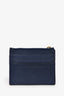 Pre-loved Chanel™ 2016/17 Blue Leather CC Card Holder