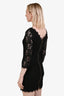 Diane von Furstenberg Black Lace 3/4 Sleeve Mini Dress Size 4