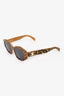 Celine Brown Acetate Cheetah Print Sunglasses