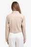 Paige Beige Denim Cropped 'Pacey' Button-Up Shirt Size Medium