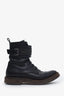 Brunello Cucinelli Black Leather Combat Boot Size 39