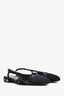 Pre-loved Chanel™ Black Canvas Sequin CC Flat Slingbacks Size 35.5