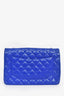 Pre-loved Chanel™ 2010 Electric Blue Lambskin Leather Jumbo Flap