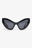 Pre-loved Chanel™ Black Cat Eye CC Sunglasses GHW