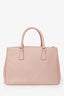 Prada 2013 Blush Saffiano Double Zip Medium Galleria Tote with Strap