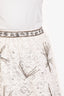LoveShackFancy White Lace Bead Embellished Mini Skirt Size 2