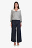 Cecilie Bahnsen Dark Wash Denim Susan Wide-Leg Jeans Size 6