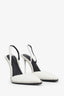 Alexander Wang White Leather Studded Slingbacks Size 39
