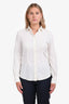 Dolce & Gabbana White Cotton Button-Up Long Sleeve Shirt Size 44