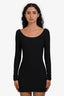 Alexander Wang Black Jacquard Monogram Mini Dress Size S