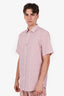 Louis Vuitton White/Orange Flower Motif Button Down Short Sleeve Shirt L Mens
