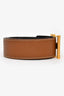 Hermès 2011 Black/Black Leather 38mm Gold Tone H Belt Size 85