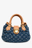 Louis Vuitton 2005 Monogram Denim 'Pleaty' Top Handle Bag