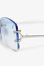 Cartier Blue Rectangle Signature C Sunglasses