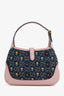Gucci Pink New Denim GG Monogram Calfskin Love Parade Mini Jackie 1961 Hobo