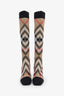 Burberry Beige Check Knitted Sock Boots Size 38
