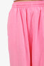 Balenciaga Pink Cotton Straight Leg Sweats Size S