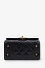 Pre-loved Chanel™ 1986-88 Black Lambskin Quilted Mini Vanity Chest with Handle