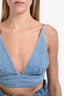 Ba&sh Blue Denim Medium Wash Cropped Bra Top Size S