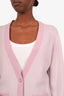 Pre-loved Chanel™ Spring 2023 Purple Bicolour Cashmere CC Cardigan Size 38