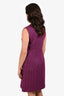 St. John Purple/Black Tweed Sleeveless Dress Size 10
