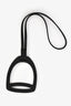 Hermès Black Leather Stirrup Bag Charm