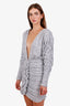 The Attico Silver Sequin Mini Dress Size 40