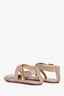 Chloe Nude Scalloped Buckle Sandals Size 37