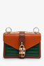 Chloe Multicolour Embossed Croc Lizard Aby Chain Shoulder Bag