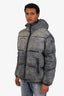 Diesel Blue Cotton Denim Puffer Jacket Size 50 Mens