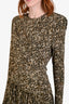 Isabel Marant Leopard Print Zeidi Draped Maxi Dress Size 36