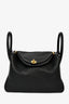 Hermès 2019 Black Clemence Lindy 30 With GHW