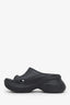 Balenciaga x Crocs Black Rubber Platform Pool Sandals Size 38