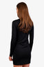 Vetements Black Turtleneck Logo Long Sleeve Midi Dress Size M