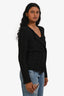 Isabel Marant Étoile Black/Green Striped Distressed Wool Blazer Jacket Size 36