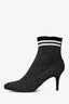 Stuart Weitzman Gold Glitter Sock Ankle Boots Size 7.5