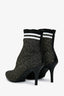 Stuart Weitzman Gold Glitter Sock Ankle Boots Size 7.5