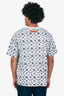 Louis Vuitton 2024 White/Blue Distressed Monogram T-Shirt Size XXL Mens