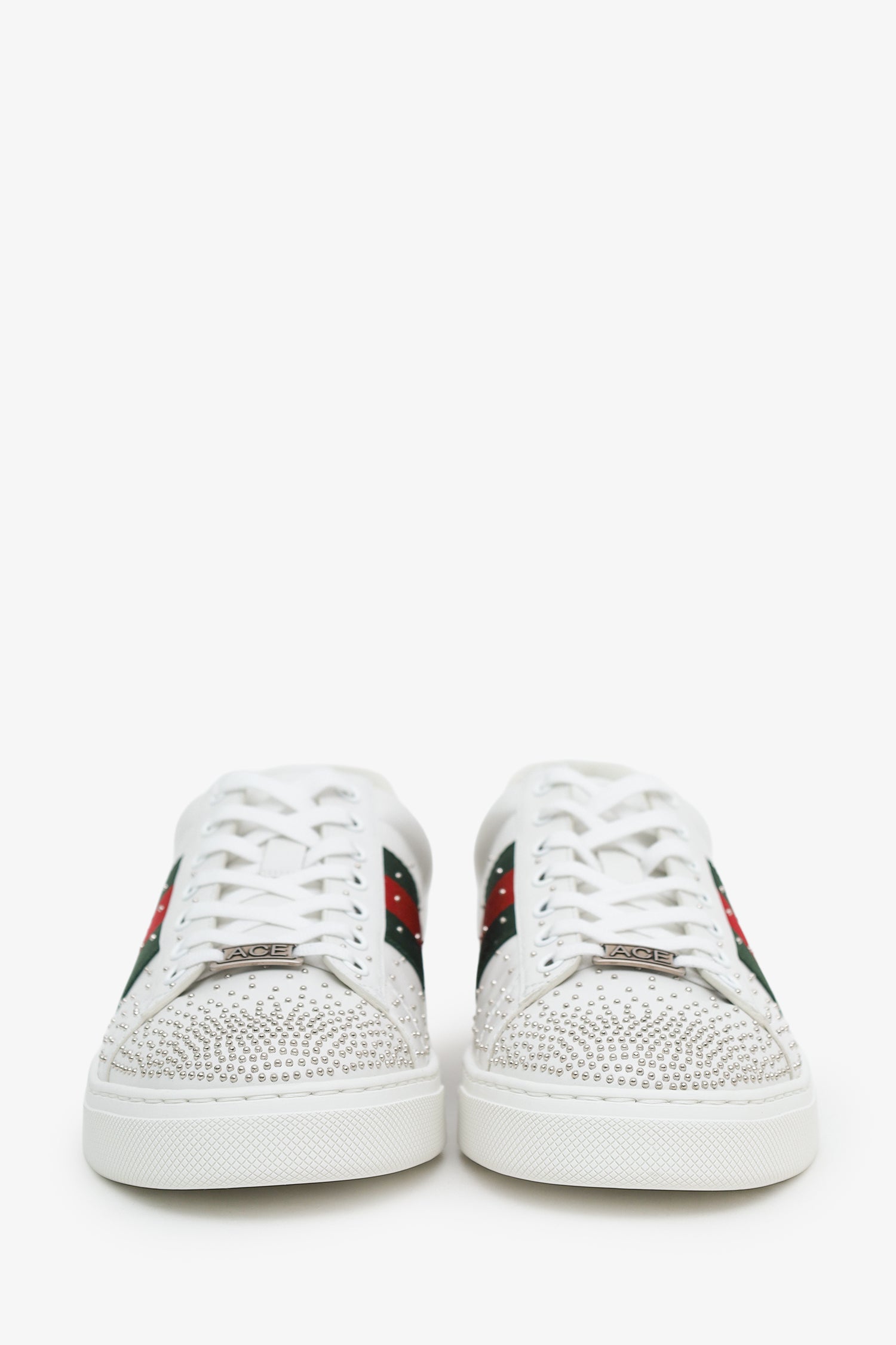 Gucci White Leather Studded Ace Sneaker Size 8 Mens – Mine & Yours