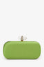 Marchesa Green Satin Lily Clutch