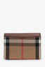 Burberry Brown Leather House Check Hampshire Crossbody Bag