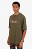 Gucci Green Cotton Logo T-Shirt Size M Mens