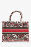 Christian Dior 2021 Multicolour Canvas Embroidered Medium Butterfly Print Book Tote