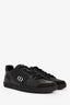 Christian Dior Black Leather and Suede CD Logo Low Top Sneakers Size 39.5
