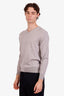 Zegna Grey Cotton V-Neck Sweater Size 50 Mens