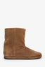 Balenciaga Brown Suede Faux Shearling Alaska Ankle Boots Size 41
