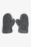 Max Mara Grey Alpaca Teddy Mittens Size S-M