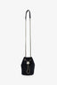 Pre-loved Chanel™ 20A Black Quilted Velvet Crystal Pearl Crush Bucket Bag