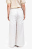 Sportmax White Cotton Drawstring Waist Trousers Size 10