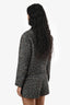 Sandro Black/Multicolour Tweed Double Breasted Cropped Blazer + Mini Short Set Size 34